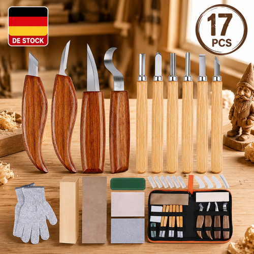 Schnitzwerkzeug set 17tlg - schnitzwerkzeug,