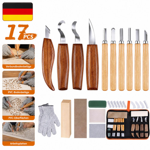 Holz schnitzwerkzeug set - holz-schnitzwerkzeug, 17tlg