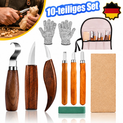 Holz schnitzmesser set 10x - holz,