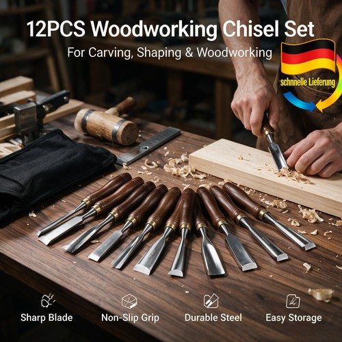 12tlg schnitzmesser set - schnitzmesser,