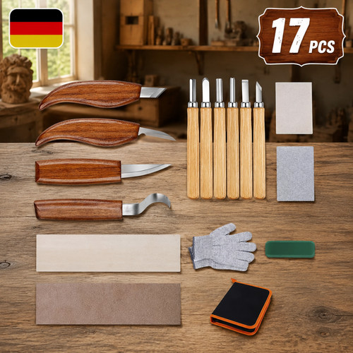 Holz schnitzwerkzeug set - holz-schnitzwerkzeug, 17tlg