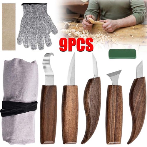 9er holz schnitzmesser set - 9er,