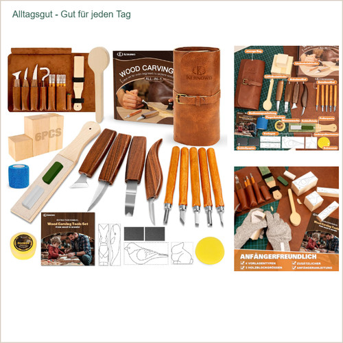 Holzschnitz set teilig - 32-teilig, –