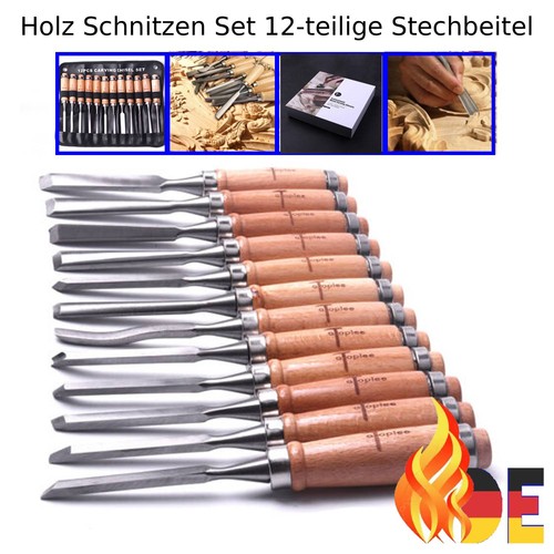12x stechbeitel set aus crv - set,