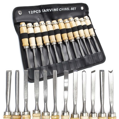 Schnitzeisen set 12tlg - schnitzeisen-set,